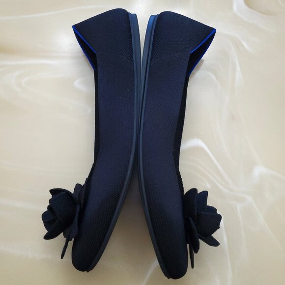 Rothy's The Petal Square Women's Slip On Flat in Black Size 12 - Picture 6 of 12